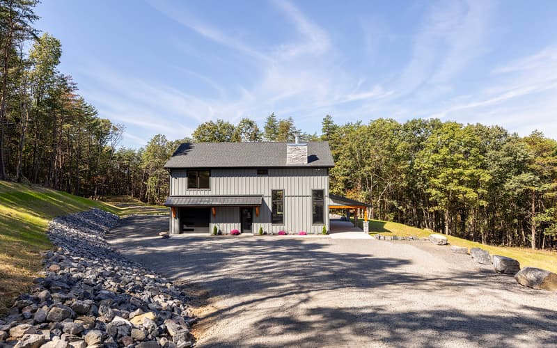 Stick-Built Barndominium — Modern farmhouse on the ridge